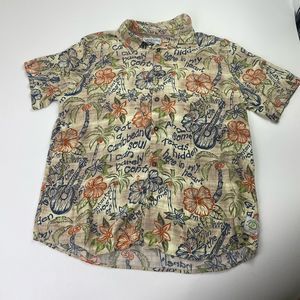 Margaritaville Camp Migration Lyrics Jimmy Buffett Floral Print Shirt - XL